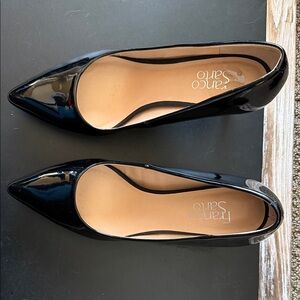 Franco Sarto Glossy Black Heels